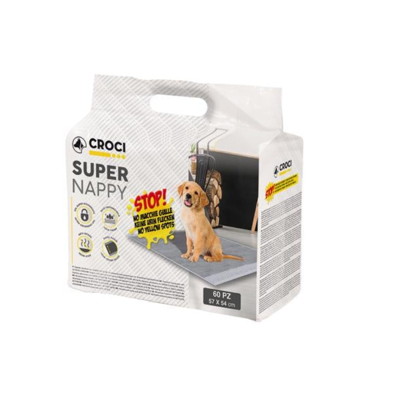 Croci Absor.Super  Nappy  Act.Carbon Dog – 57X54cm 60pcs. –