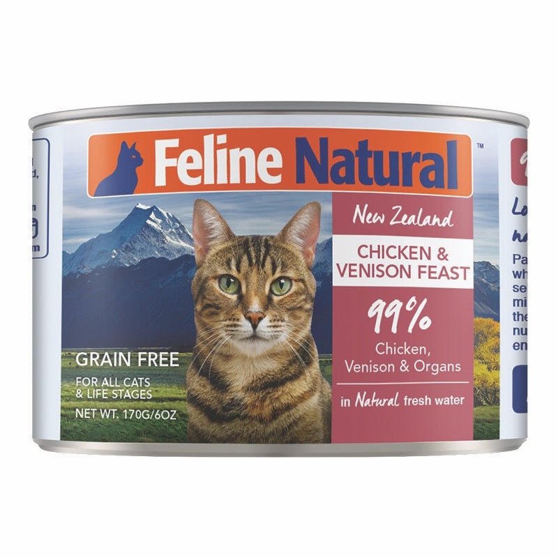 Feline Natural Canned Chicken Venison 6oz – 12 Pack