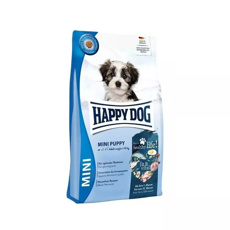 Happy Dog Mini Puppy visavertis paaras jauniems uniukams, 300 g