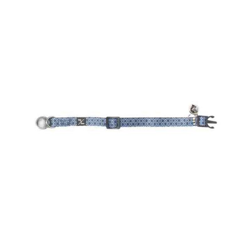 Mog & Bone Cat Neoprene Collar – Navy Ikat
