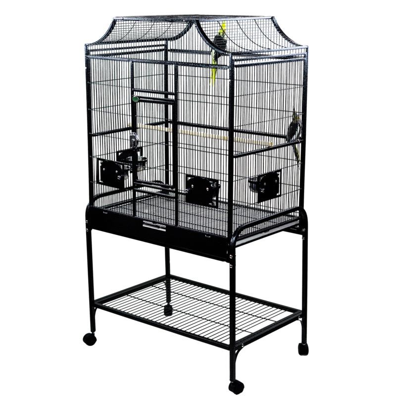A & E Cages Elegant Style Flight Bird Cage Black 32in X 21in