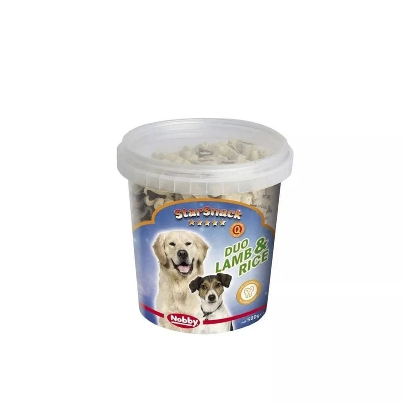 Skanstas unims StarSnack Lamb&Rice kauliukai su riena ir ryiais, 500 g