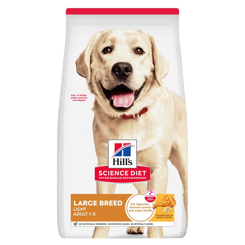 Hill’s Science Diet Adult Light Large Breed Chicken Meal & Barley Recipe Dry Dog Food 12kg