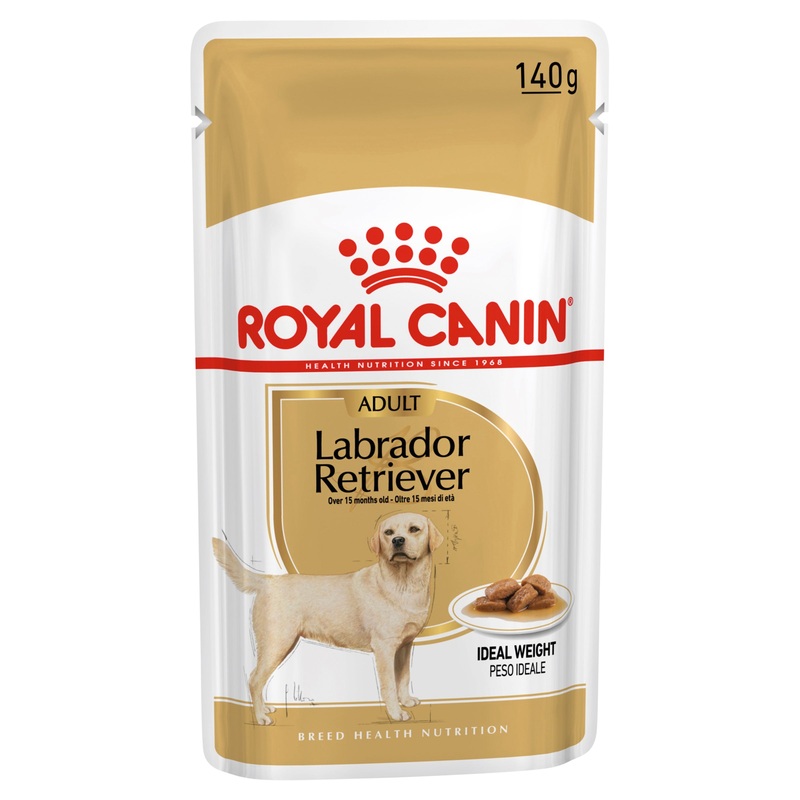 Royal Canin Labrador Retriever Breed Adult Wet Dog Food Pouches (140 grams x 10 Pouches)