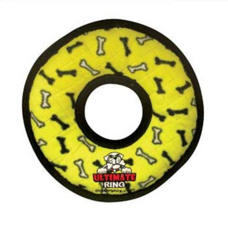 Vip Products Tuffy’s Ultimate Ring Yellow Bone Print {L+1}801024