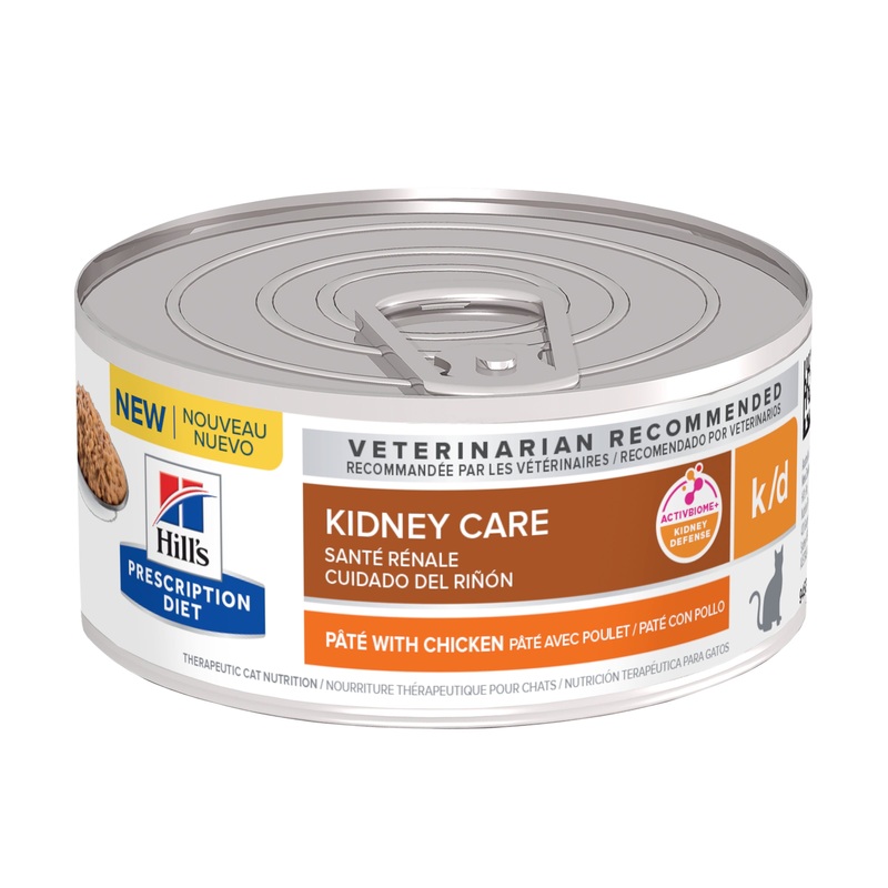 Hill’s Prescription Diet k/d Kidney Care Pt with Chicken Canned Cat Food (156 grams x 24 Cans)