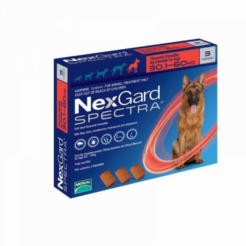 Nexgard Spectra Chewables for Dogs Extra Large 30.1 – 60kg