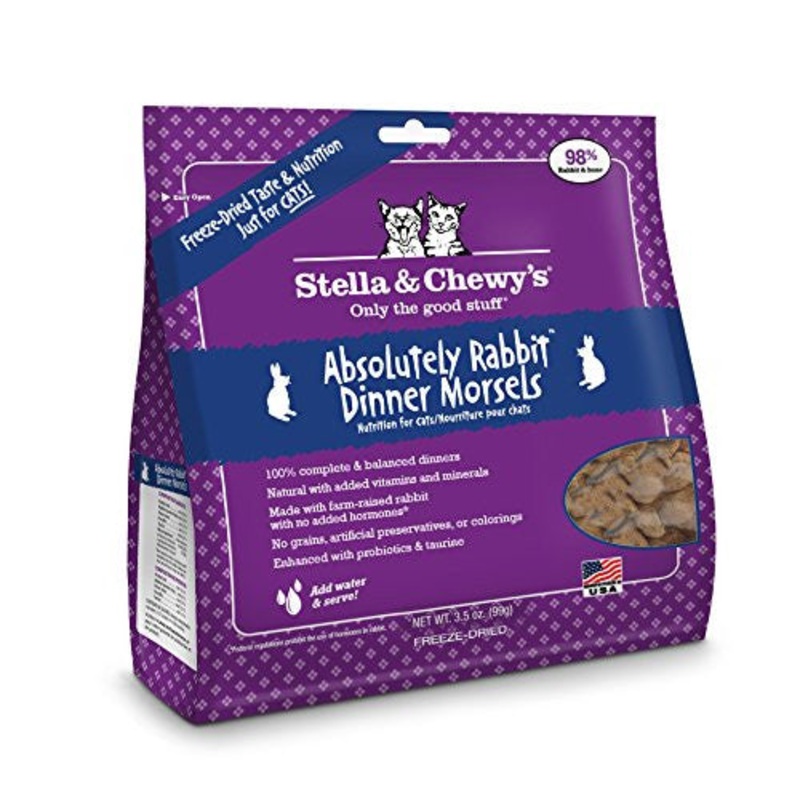 Stella & Chewy’s Freeze-Dried Absolutely Rabbit Dinner for Cats 3.5Z {L+1x} 860243