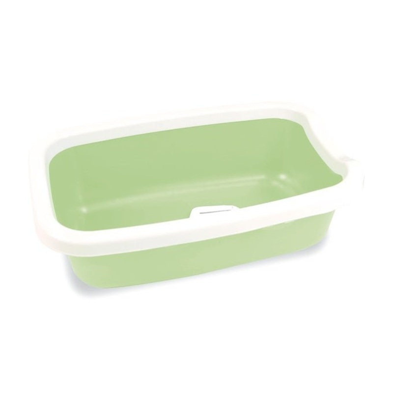 Farm Company Square cat tray with rim and scoop Olive Green – 58×38,5×16 cm –