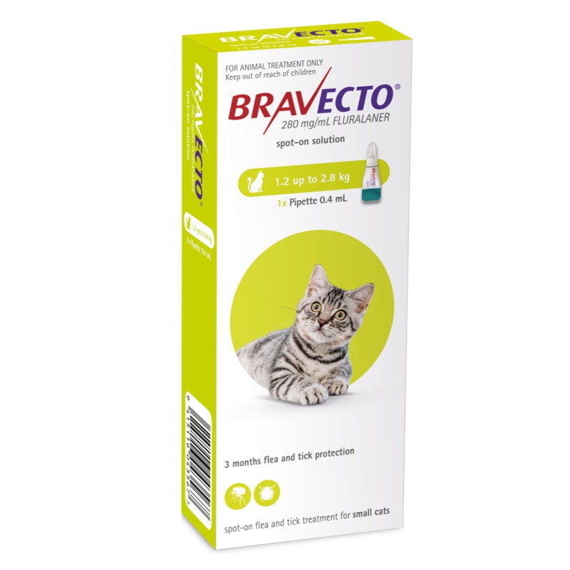 Bravecto Spot-On for Small Cats 1.2 – 2.8 kg