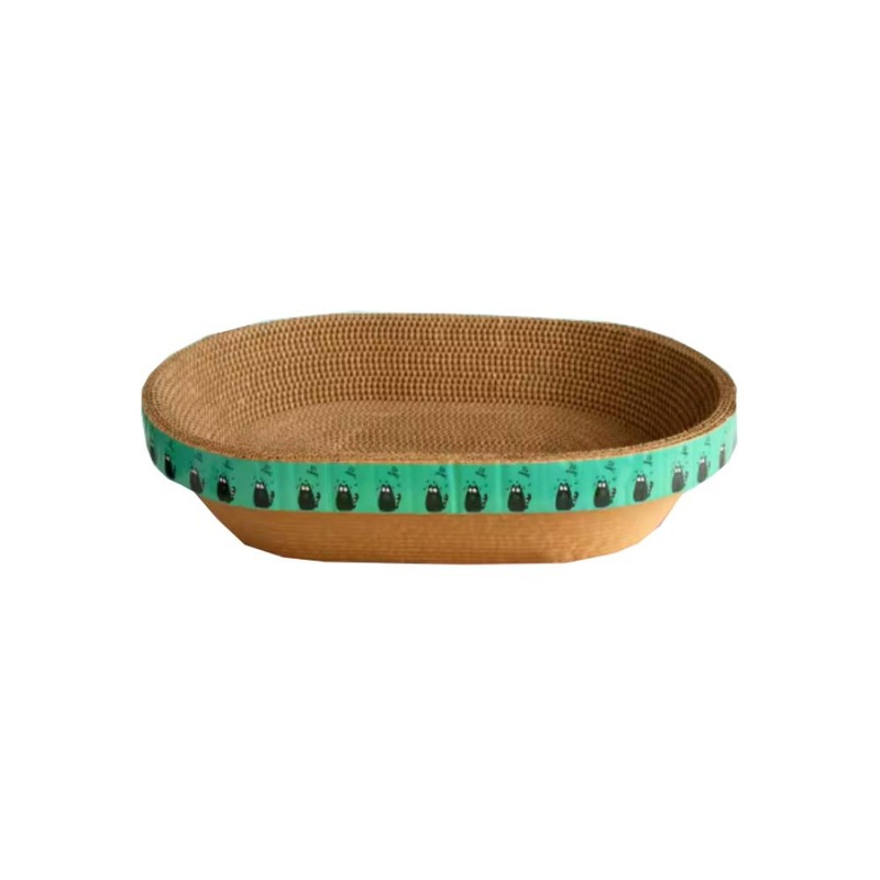 *DONATION TO WILDFLOWER STUDIO* Hanhan Cat Scratcher Bed Oval XL – 60cm x 39cm x 9cm
