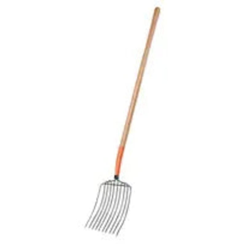 Alligator Brand Bedding Fork 10-Tine with Wood Handle