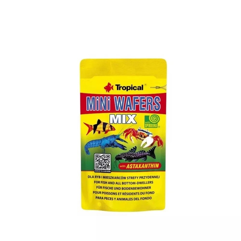 Tropical Mini Wafers Mix maistas dugninms uvims 18 g