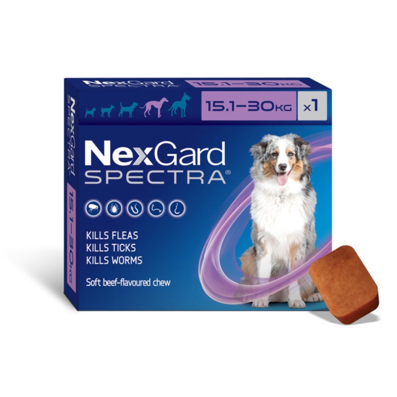 Nexgard Spectra Chewables for Dogs Large 15.1 – 30kg