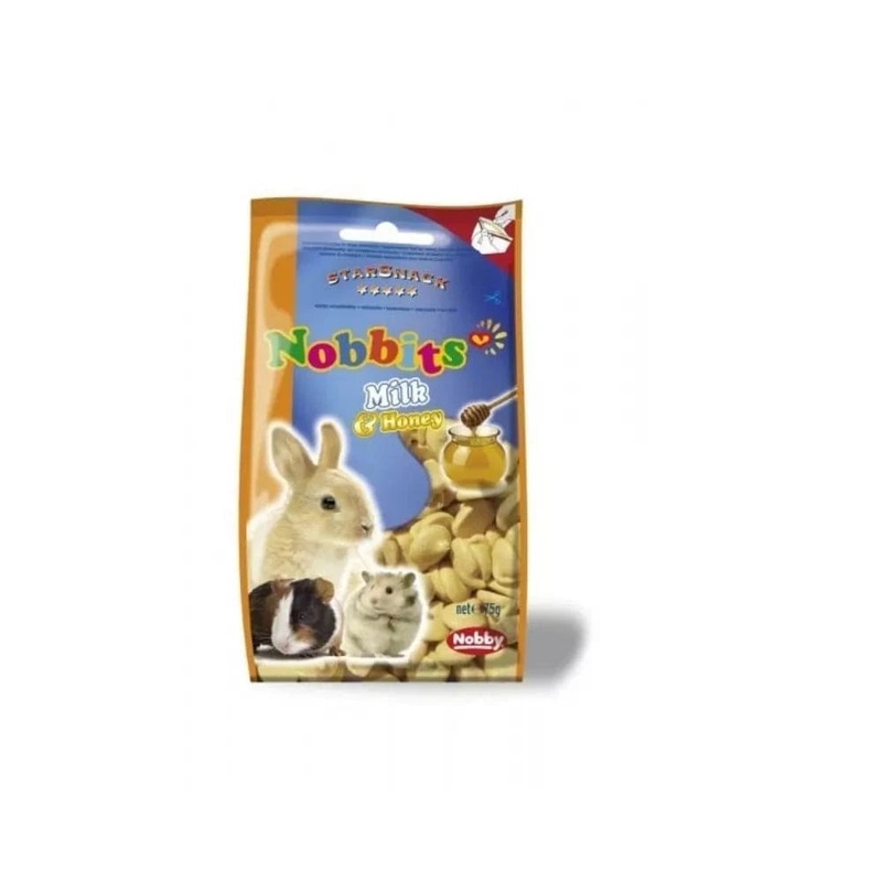 Skanstas grauikams su pienu ir medumi, Nobbits, 75 g
