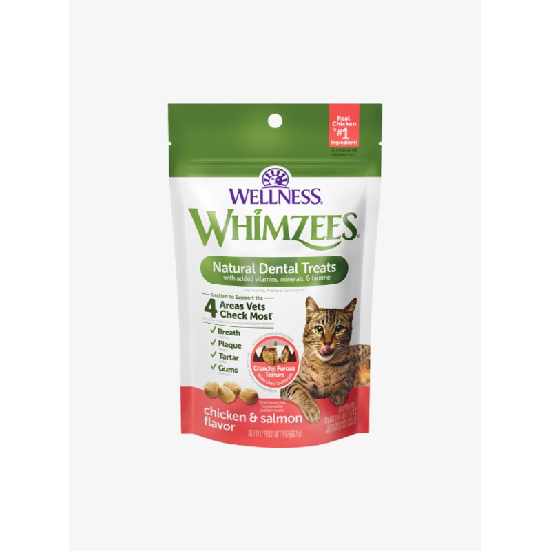 Whimzees Cat Dental Treats  Chicken & Salmon Flavor (2 Sizes)
