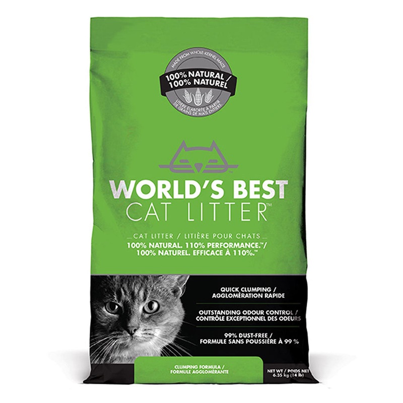 World’s Best Cat Litter Clumping Formula Non-Scented Green 14lb