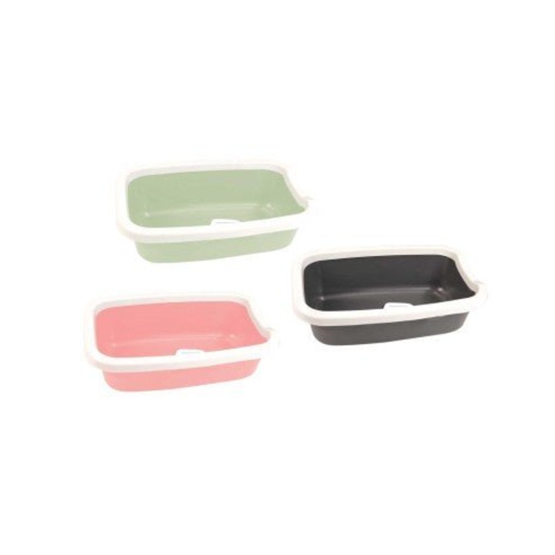 Farm Company Corner cat tray with rim and scoop Salmon pink – 55x42x14 cm –