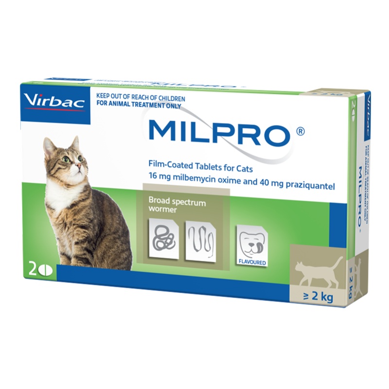 Milpro Worming Tablet Cat 2 – 8kg (2 pack)