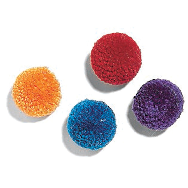 Spot Wool Pom Poms Cat Toy with Catnip Assorted 1.5 in 4 Pack