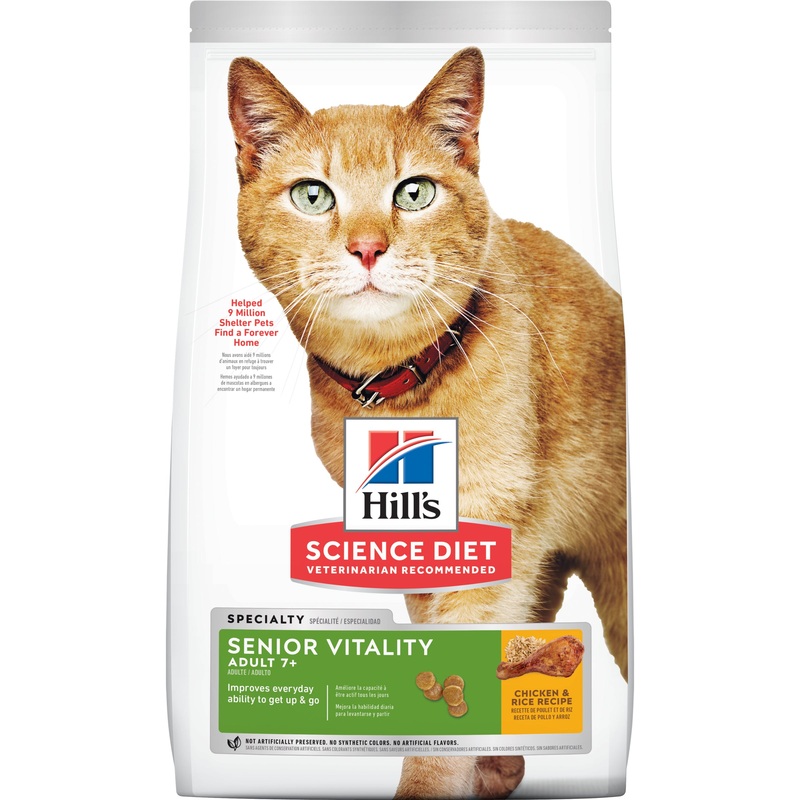 Hill’s Science Diet Adult 7+ Senior Vitality Dry Cat Food