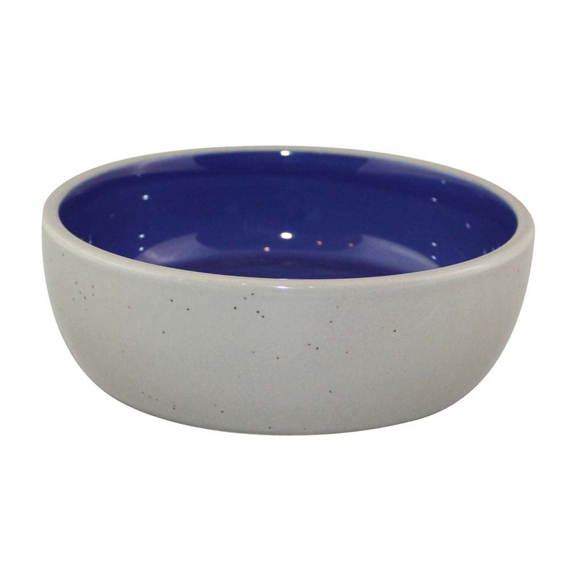 Spot Standard Crock Cat Saucer Tan, Blue 5 in