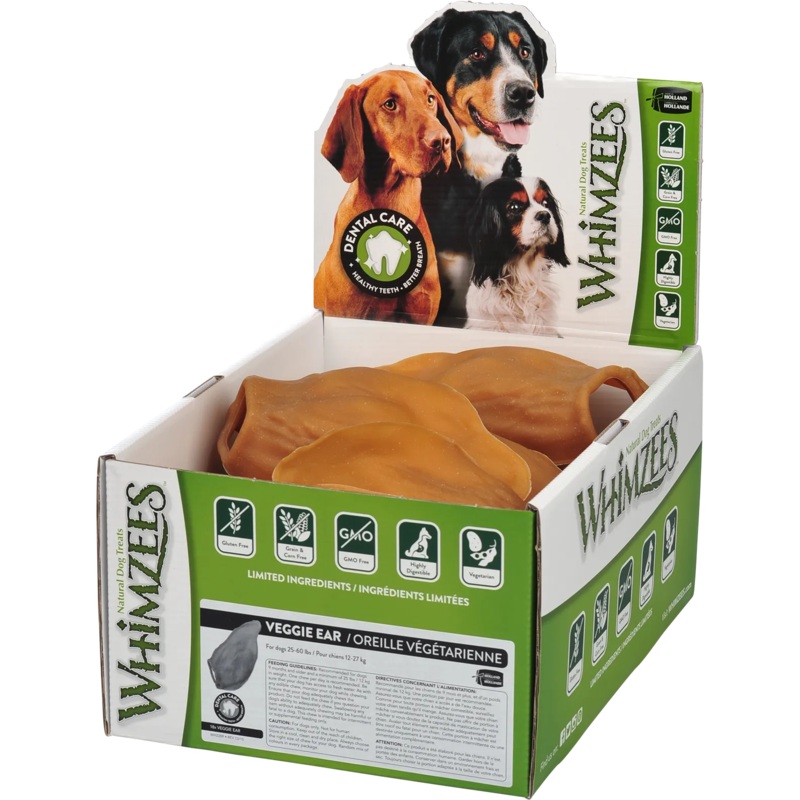 Whimzees Veggie Ear Box (18 Pack)