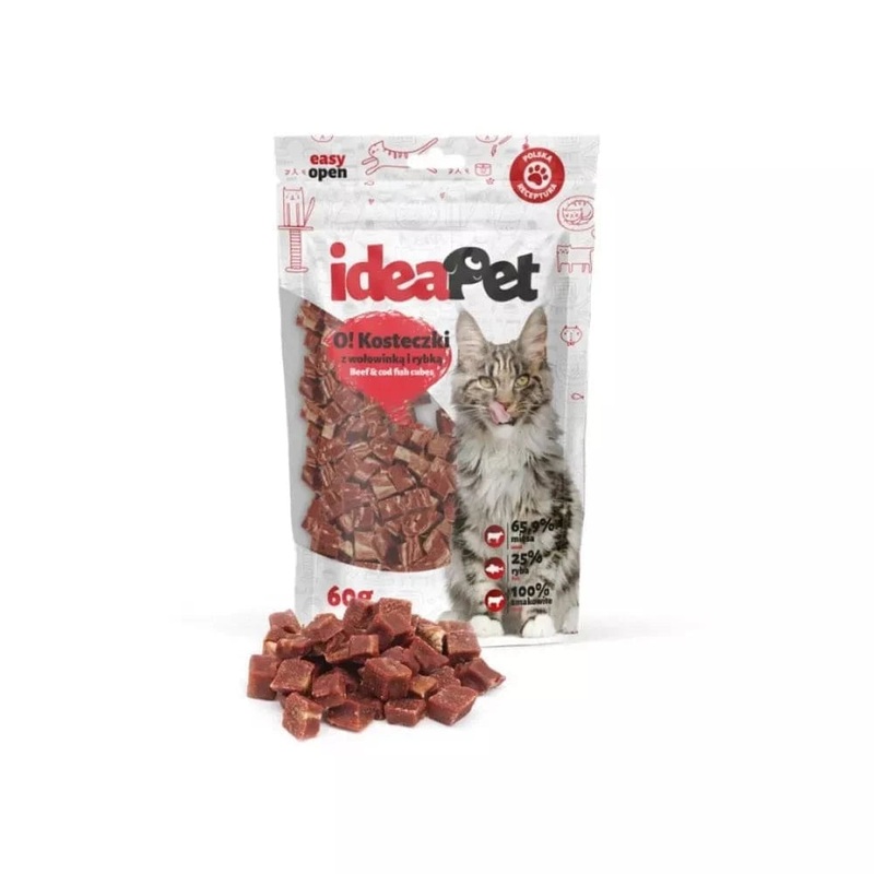Skanstas katms kubeliai su jautiena ir uvimi, 60 g
