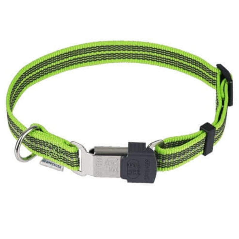 Herm Sprenger Adjustable Collar – reflecting, green, 40-55 cm / 16-22 –