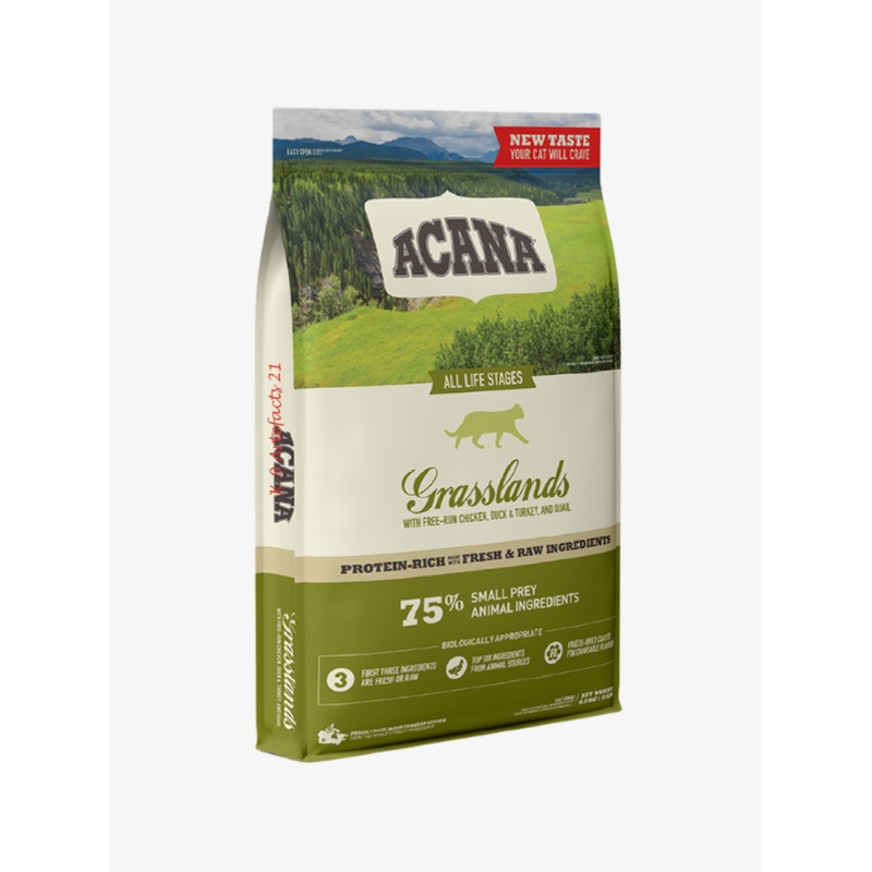 ACANA Regionals Freeze-Dried Grasslands with Free-Run Chicken, Duck & Turkey and Quail Cat Dry Food 4.5kg