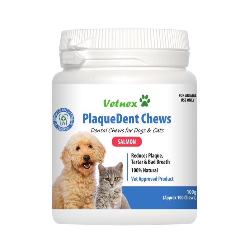 Vetnex Dental Chews Salmon For Dogs & Cats (100 chews)