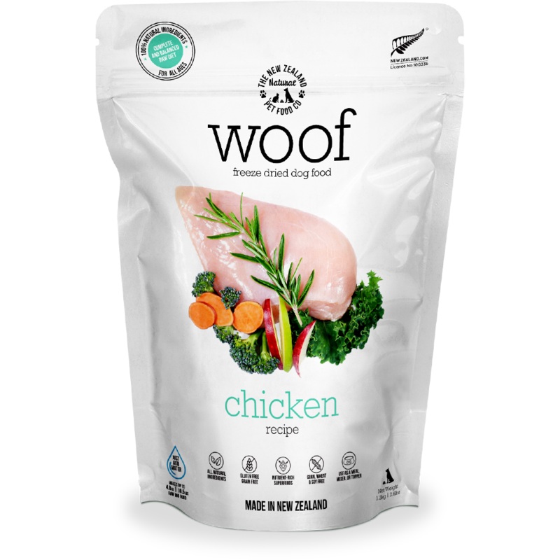 Woof Freeze-Dried Raw Chicken Dog Food 1kg