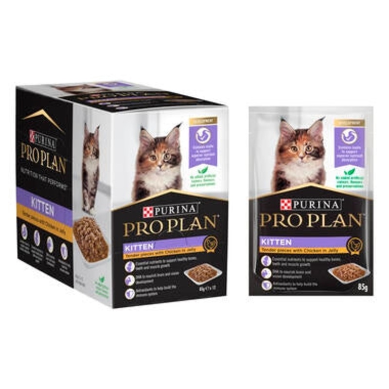 Pro Plan Kitten Wet Food Chicken 12 x 85g pouches