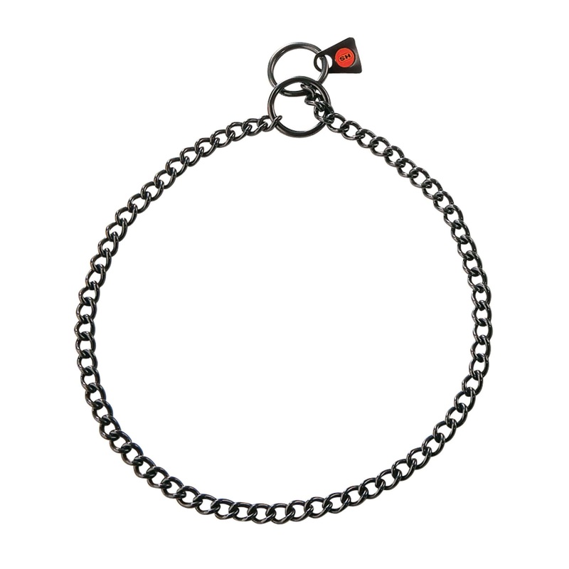 Herm Sprenger Collar Round Links – Stainless Steel Black 2.0mm 40cm /16 –