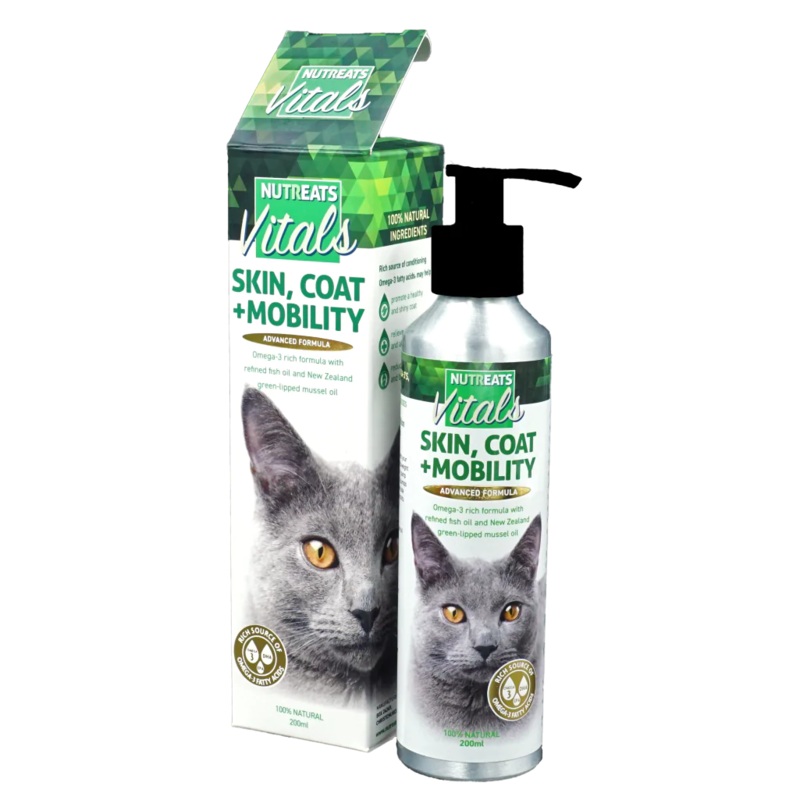 Nutreats Skin, Coat & Mobility Oil for Cats 200ml