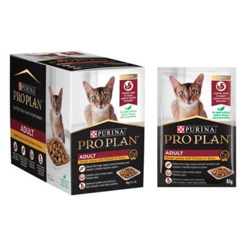 Pro Plan Adult Cat Wet Food – Chicken 12 x 85g pouches
