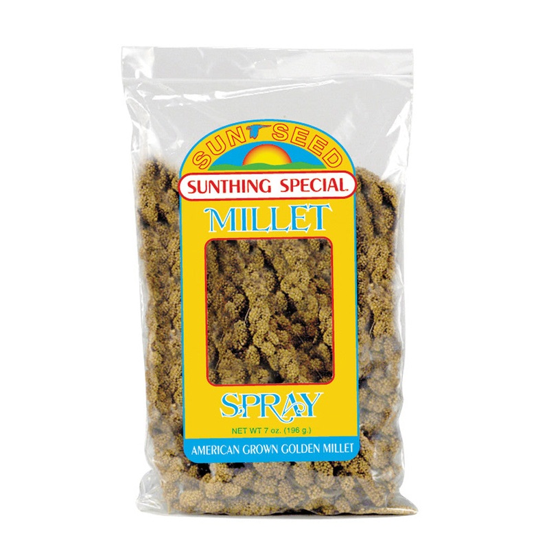 Sun Seed Golden Millet Spray Natural Bird Treat 7 oz