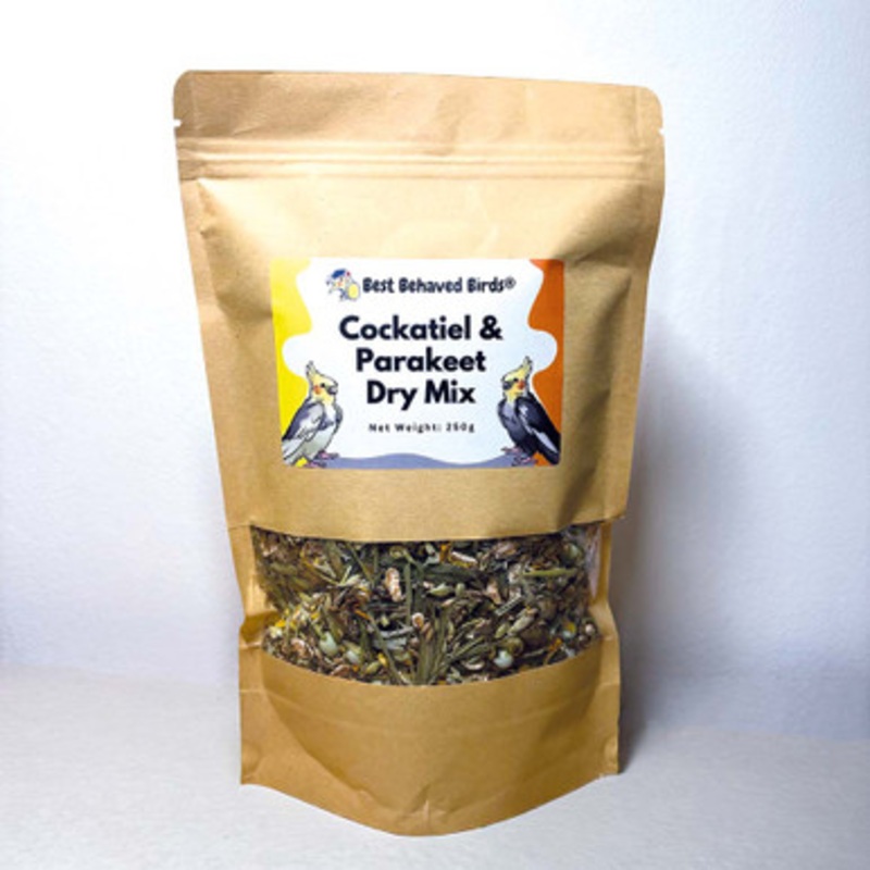 Best Behaved Birds Cockatiel & Parakeet Dry Mix Parrot Food 250g
