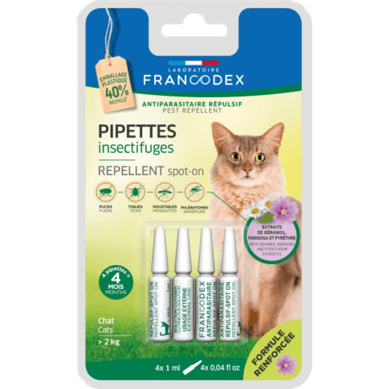 Francodex Repellent Pipette Cat 4X0.6ml –
