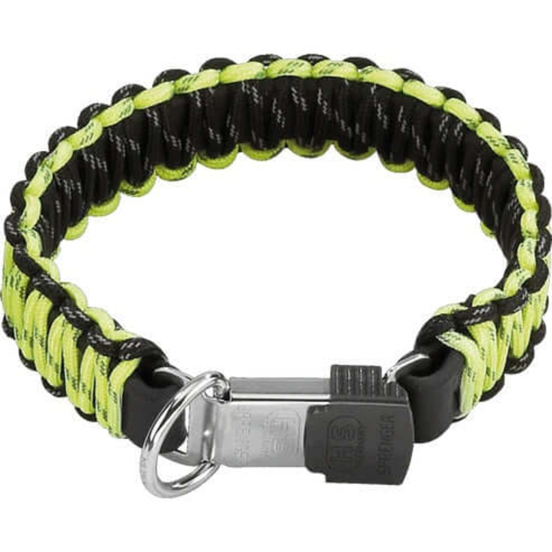 Herm Sprenger PARACORD Collar – reflecting, yellow, 40 cm / 16 –
