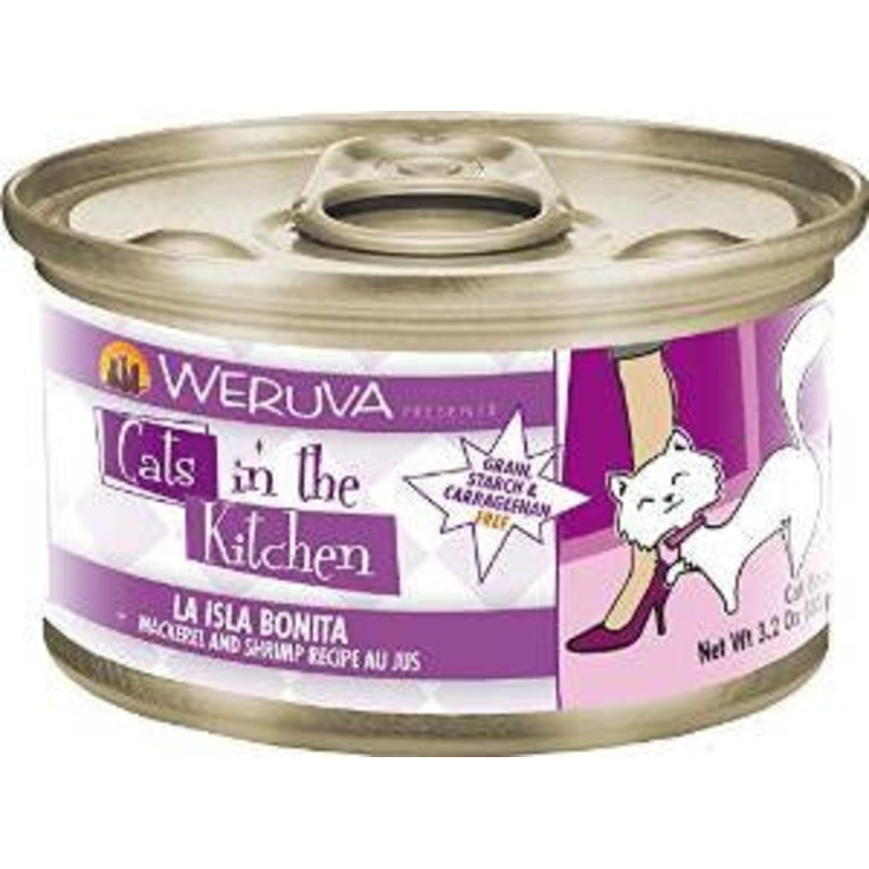 Weruva Mackerel & Shrimp Recipe Au Jus Cans La Isla Bonita Cat 24/3.2oz. {L-x} 784081