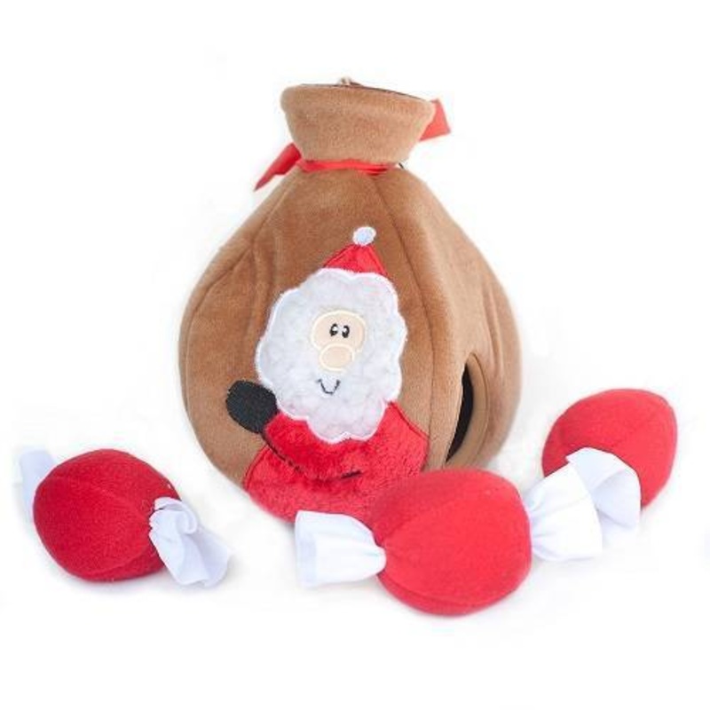 Zippypaws Holiday Burrow – Santa’s Gift Bag