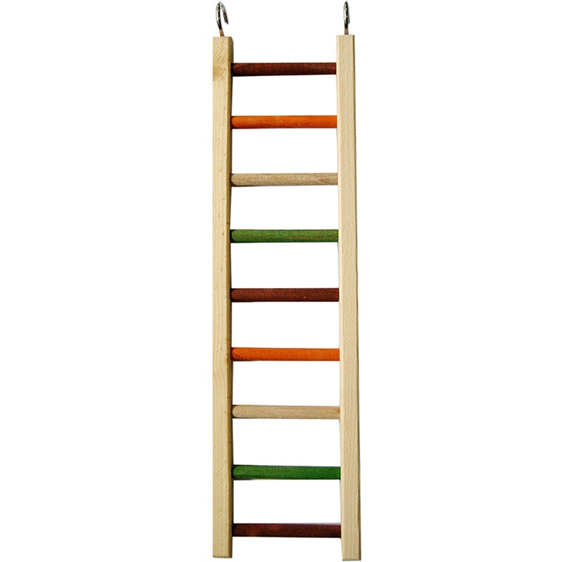 A & E Cages Happy Beaks Wooden Hanging Ladder Bird Toy MD 20in