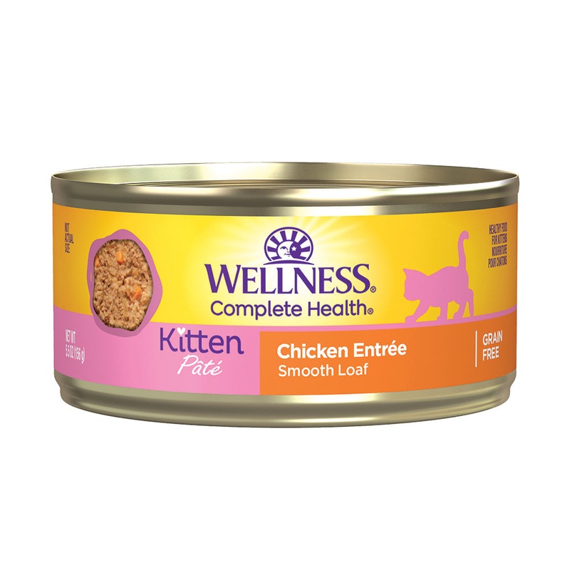 *DONATION TO KITTEN SANCTUARY SG* Wellness Cat Complete Health Grain-Free Kitten Pate Chicken Entree 5.5oz x 24