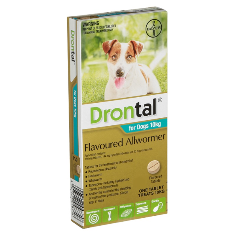 Drontal Small Dog up to 10kg PER TABLET