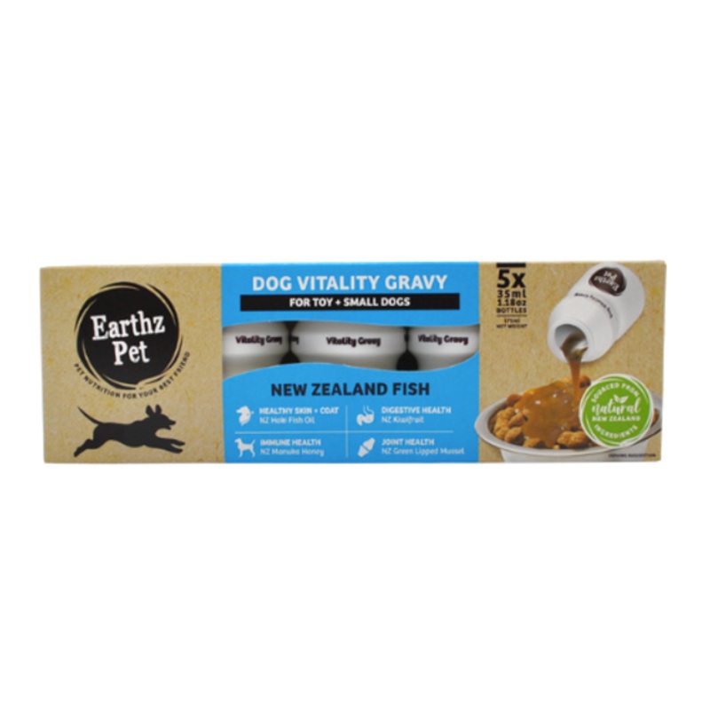 Earthz Pet Vitality Gravy For Toy and Small Dogs (5x30ml Bottles)