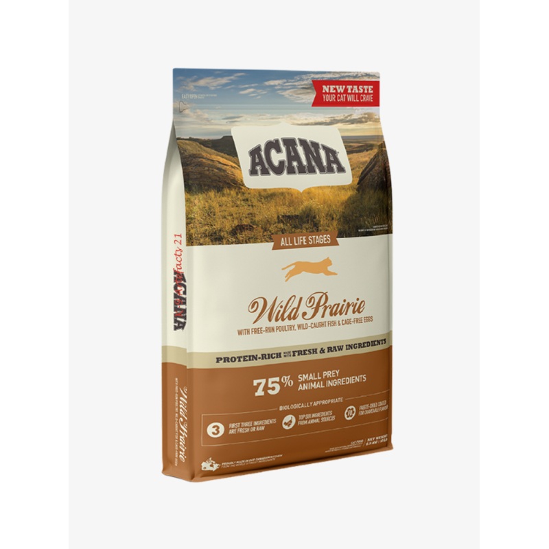 ACANA Regionals Freeze-Dried Wild Prairie with Free-Run Poultry, Wild Caught Fish & Cage Free Eggs 4.5kg, Dry Food for Cats