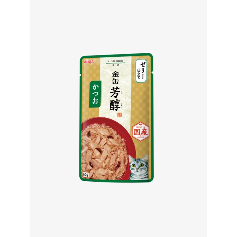 Aixia Kin-can Rich Pouch  Skipjack Tuna Wet Food for Cats 60g