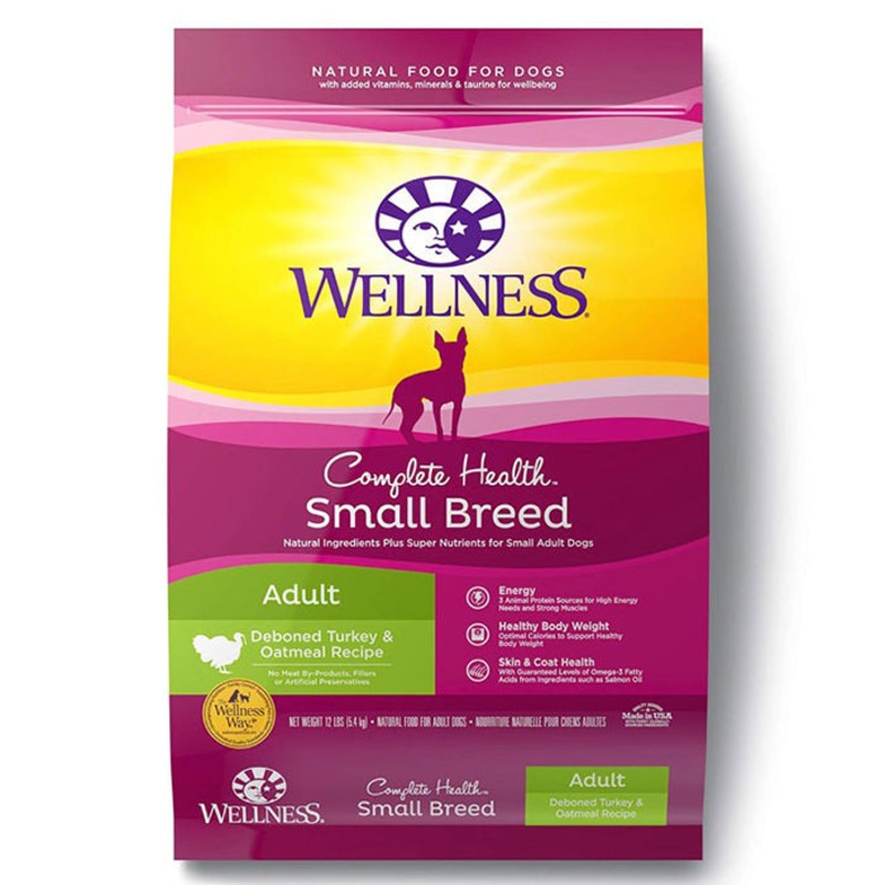 Wellness Dog Complete Health Small Breed Adult – Turkey & Oatmeal 12lb