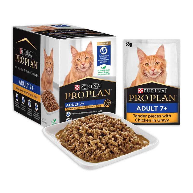 Purina Pro Plan Adult 7+ Wet Cat Food (12 x 85g pouches)